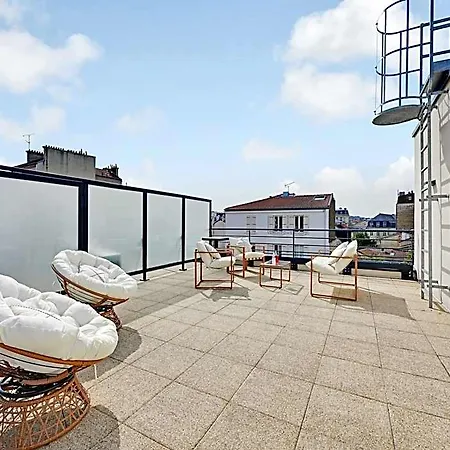 Elegant With Rooftop - 2p - Vanves Szálloda Párizs